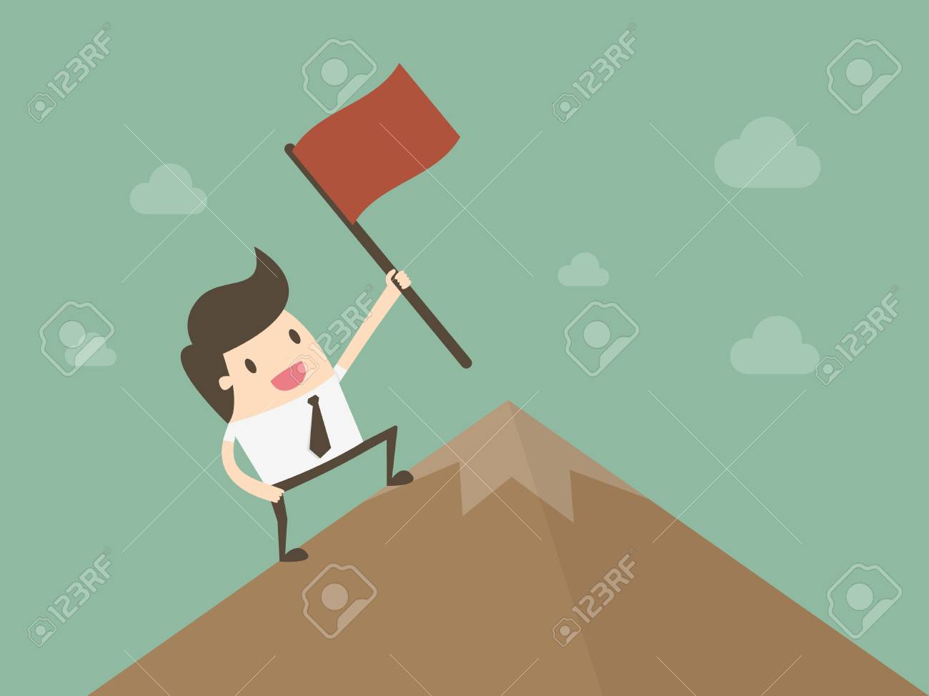 Successful Businessman. Business concept cartoon illustration - 55512467 Successful Businessman. Business concept cartoon illustration - 55512467