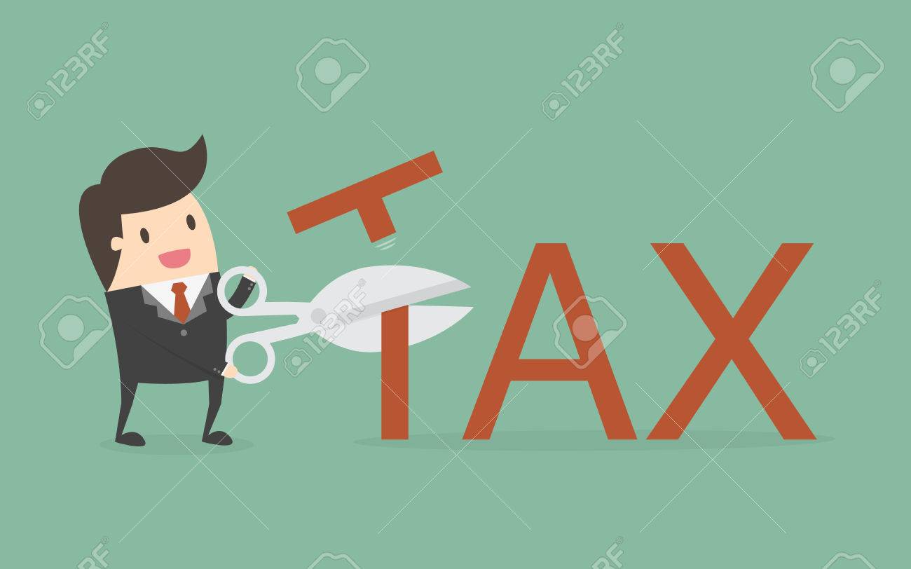 Tax Deduction. Business Concept Cartoon Illustration. - 57026141 Tax Deduction. Business Concept Cartoon Illustration. - 57026141
