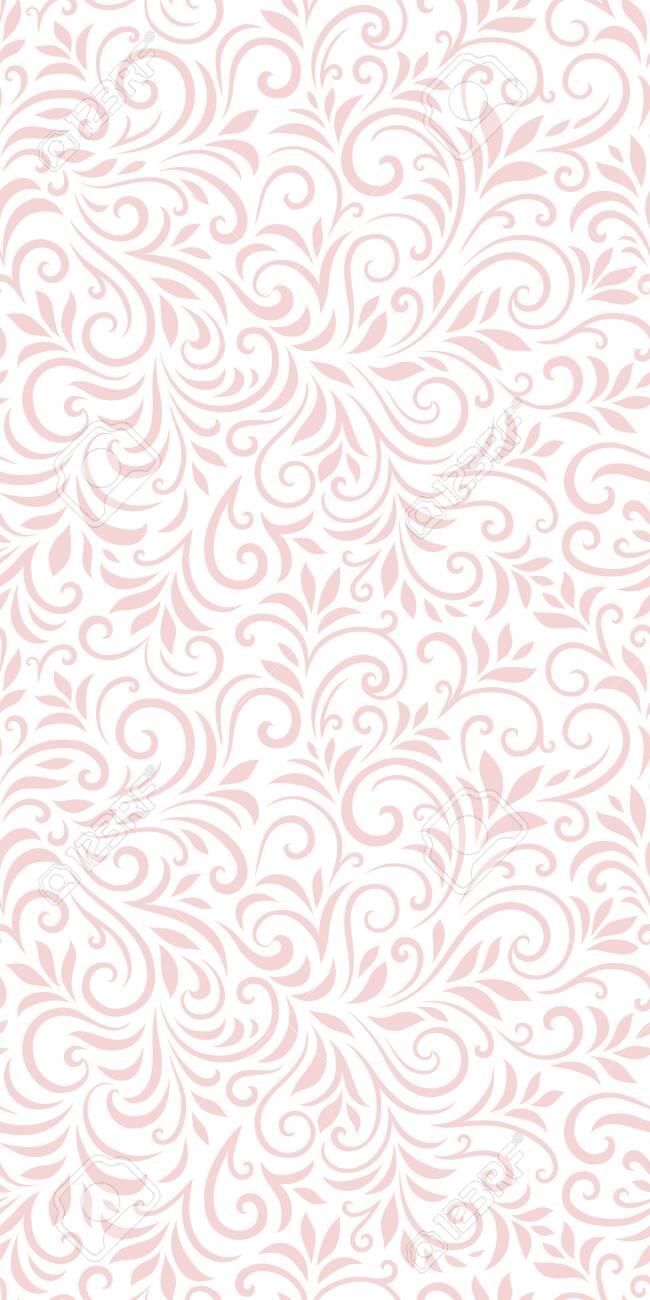 Vector seamless pattern with leaves and curls. Monochrome abstract floral background. - 156955599 Vector seamless pattern with leaves and curls. Monochrome abstract floral background. - 156955599