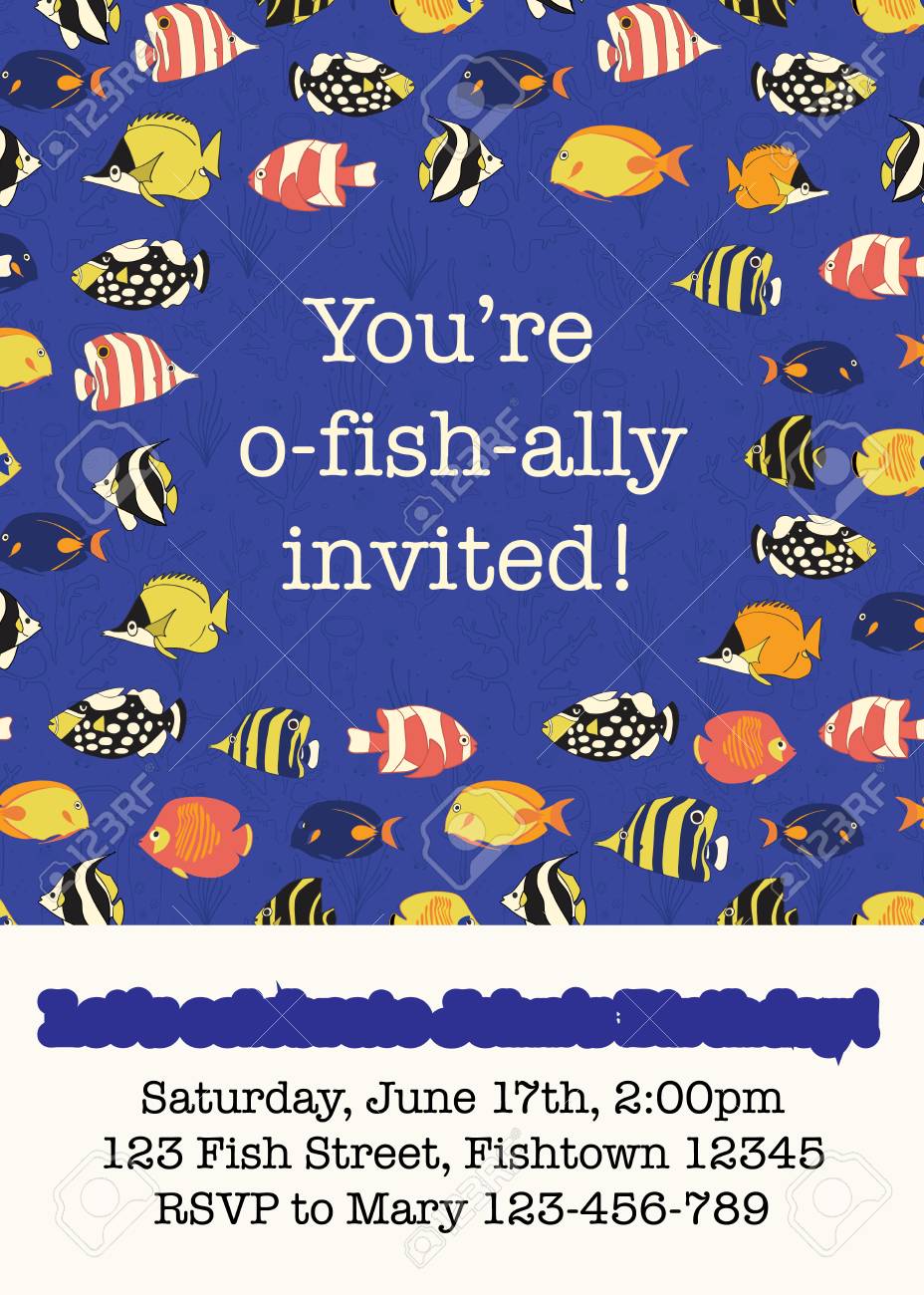 stock illustration kids beach party invitation
