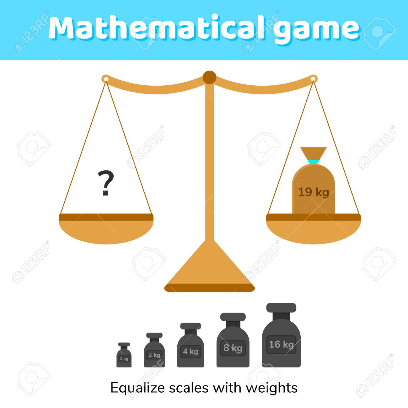ベクターの図 就学前の年齢の子供のための数学のゲーム のイラスト素材 ベクタ Image