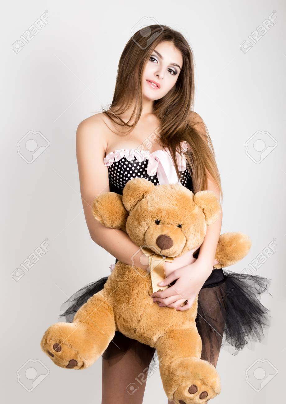 girl in teddy bear