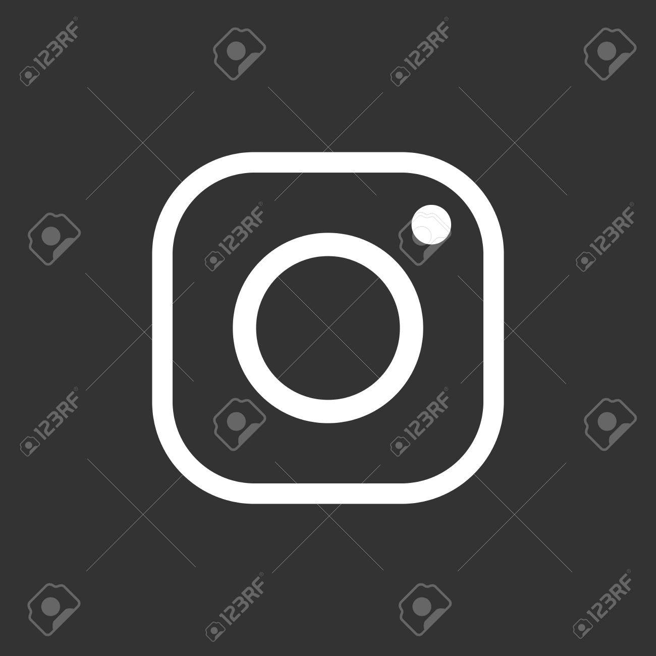 Icono De Instagram Camara De Ultima Moda Vector Medios De Comunicacion Social Plana Ilustracion Iconos De Color Blanco Sobre Fondo Negro Ilustraciones Vectoriales Clip Art Vectorizado Libre De Derechos Image 60838912