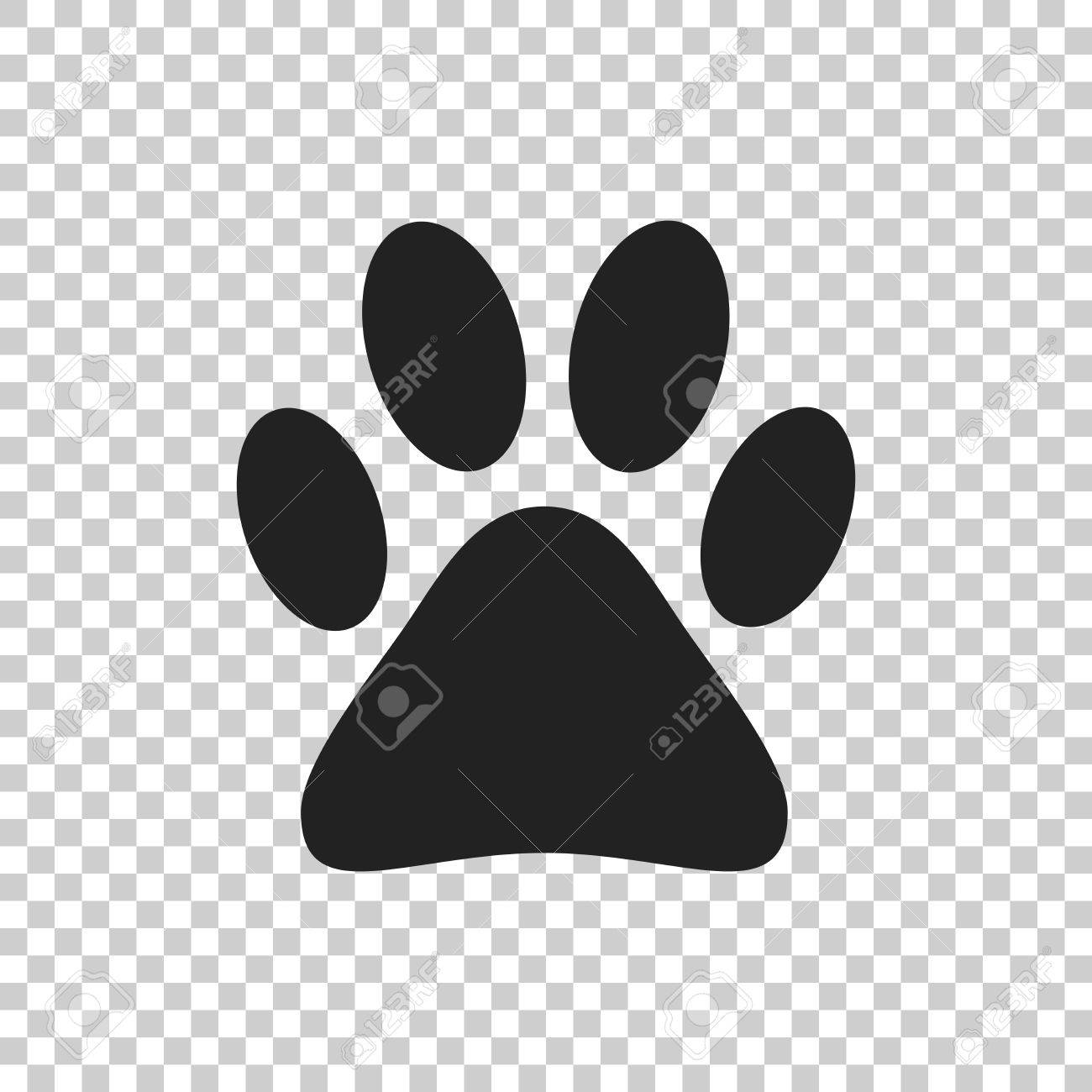 孤立した背景に分離された印刷アイコン ベクトル図を足します 犬 猫 クマ前足シンボル フラット ピクトグラム のイラスト素材 ベクタ Image