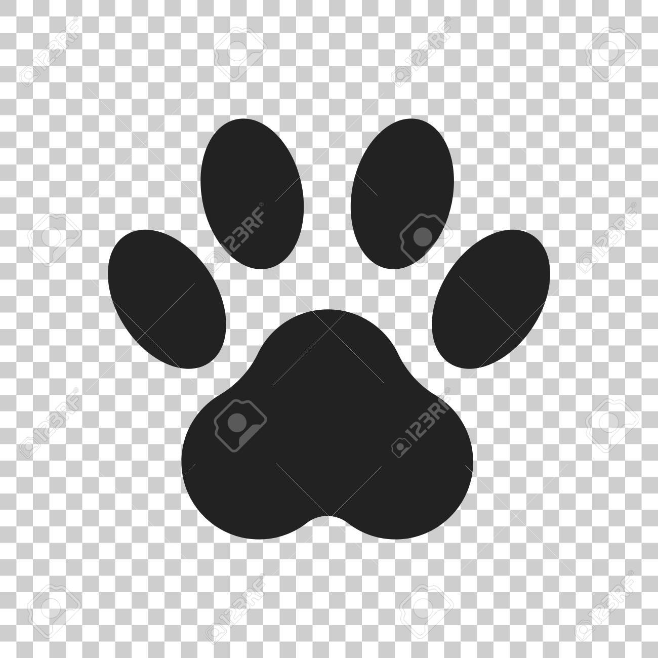 Patte Impression Icone Vector Illustration Isolee Sur Fond Isole Chien Chat Ours Patte Symbole Plat Pictogramme Clip Art Libres De Droits Vecteurs Et Illustration Image