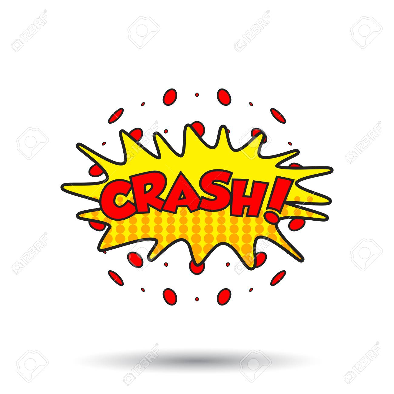 Crash Komische Soundeffekte Laute Blasenrede Mit Wort Und Komischem Karikaturausdruck Hort Vektorillustration Lizenzfrei Nutzbare Vektorgrafiken Clip Arts Illustrationen Image 75452148