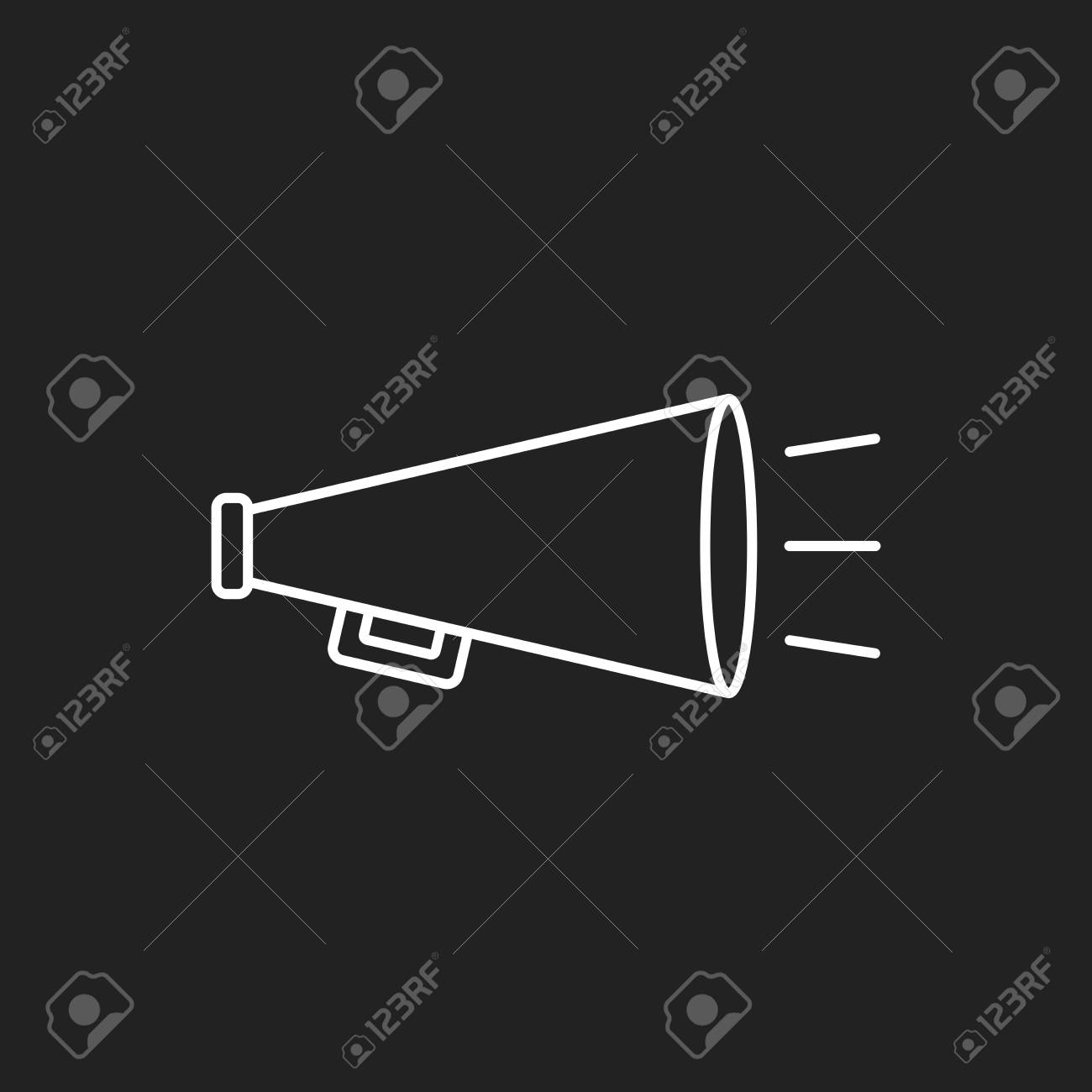 メガホン フラット ベクトル アイコン 拡声器シンボル ロゴ イラスト のイラスト素材 ベクタ Image