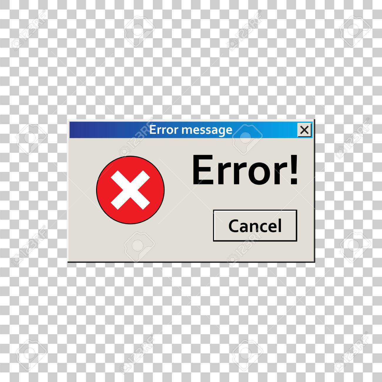 Mensaje De Error Interfaz De Usuario Ilustracion De Alerta De Virus Ilustraciones Vectoriales Clip Art Vectorizado Libre De Derechos Image 82067326