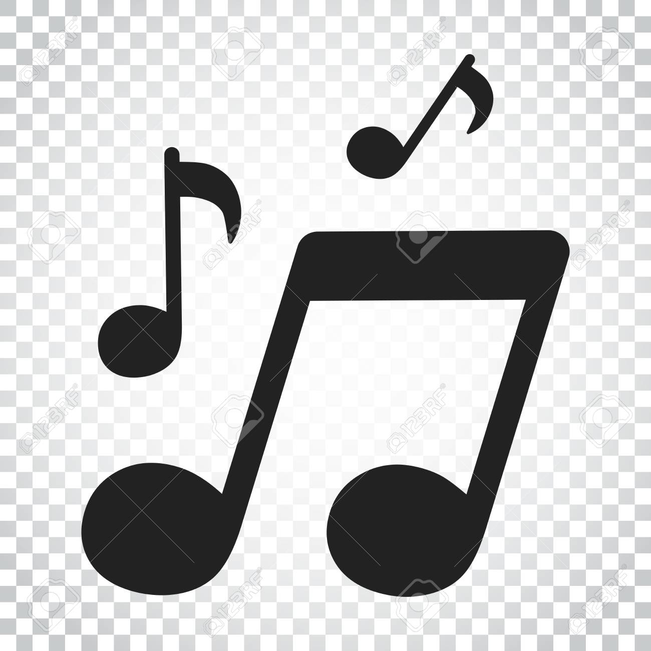 Vector Music Icon. Sound Note Illustration. Business Simple Flat Pictogram  On Isolated Background. Royalty Free SVG, Cliparts, Vectors, and Stock  Illustration. Image 83342789., image size:1300x1300