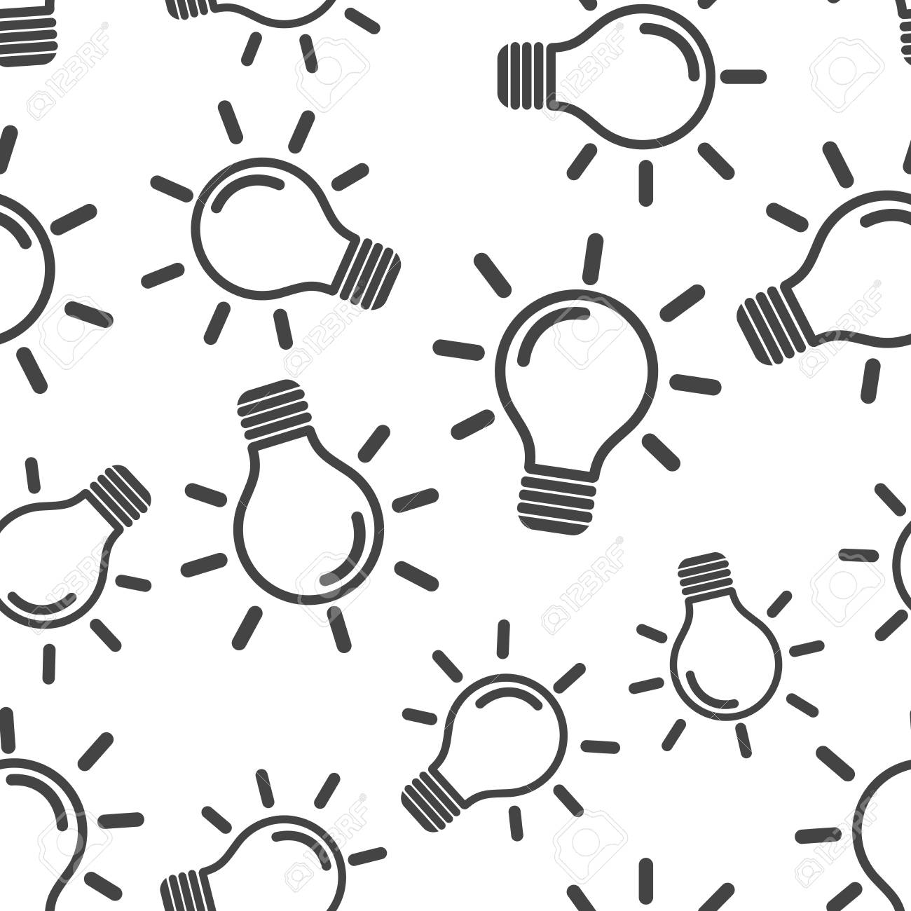 light bulb icon seamless pattern background icon business flat