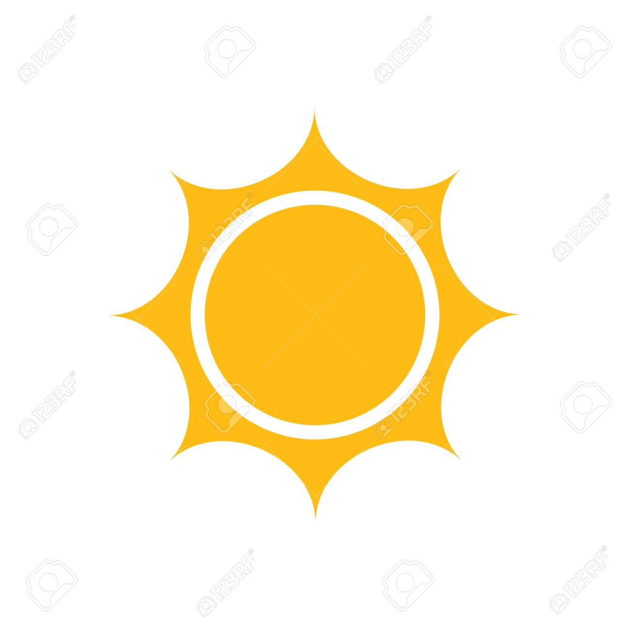 sun vector icon summer sunshine illustration on white isolated sun illustration