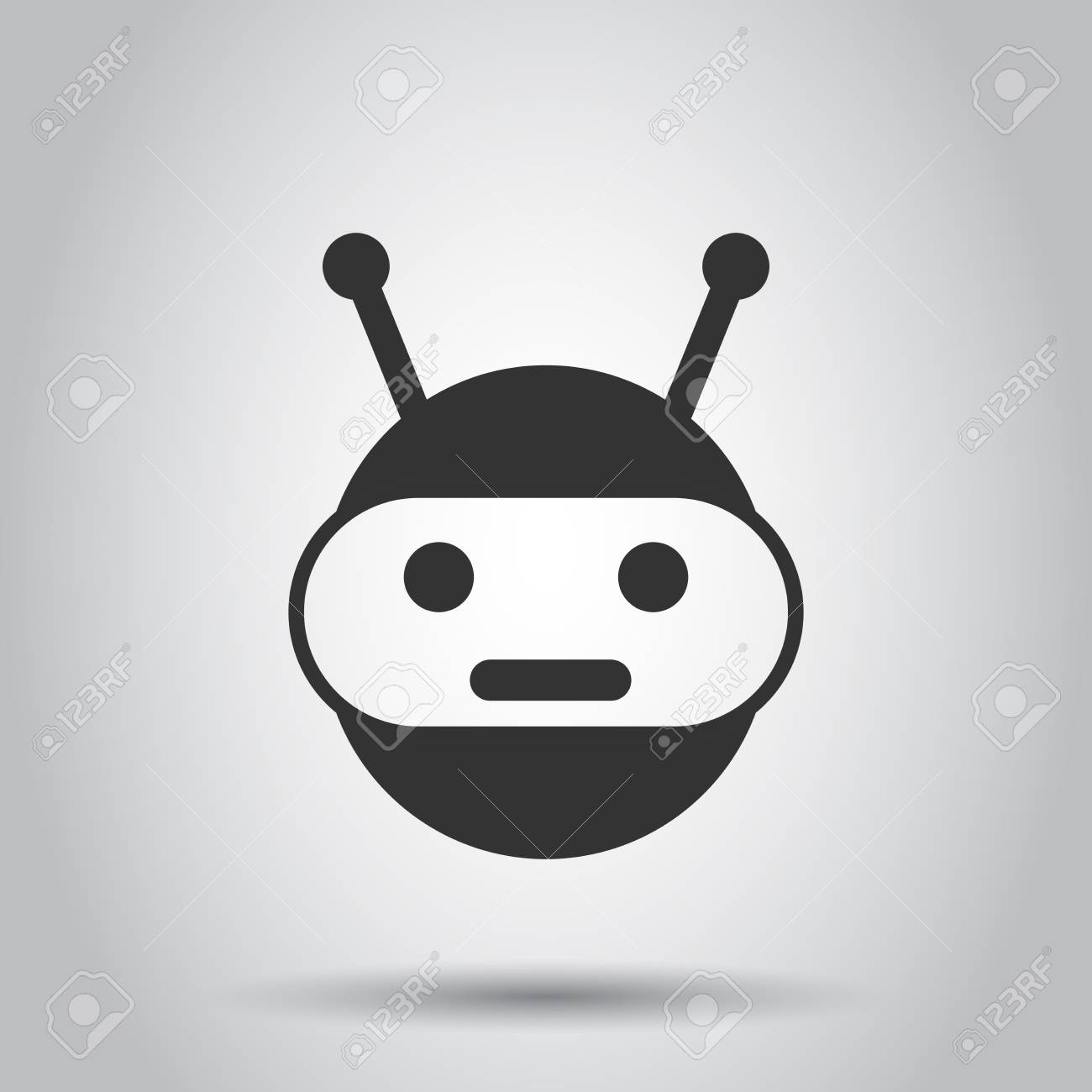 Cute Robot Chatbot Icon In Flat Style Bot Operator Vector Illustration On White Background Smart Chatbot Character Business Concept Royalty Free Cliparts Vectors And Stock Illustration Image