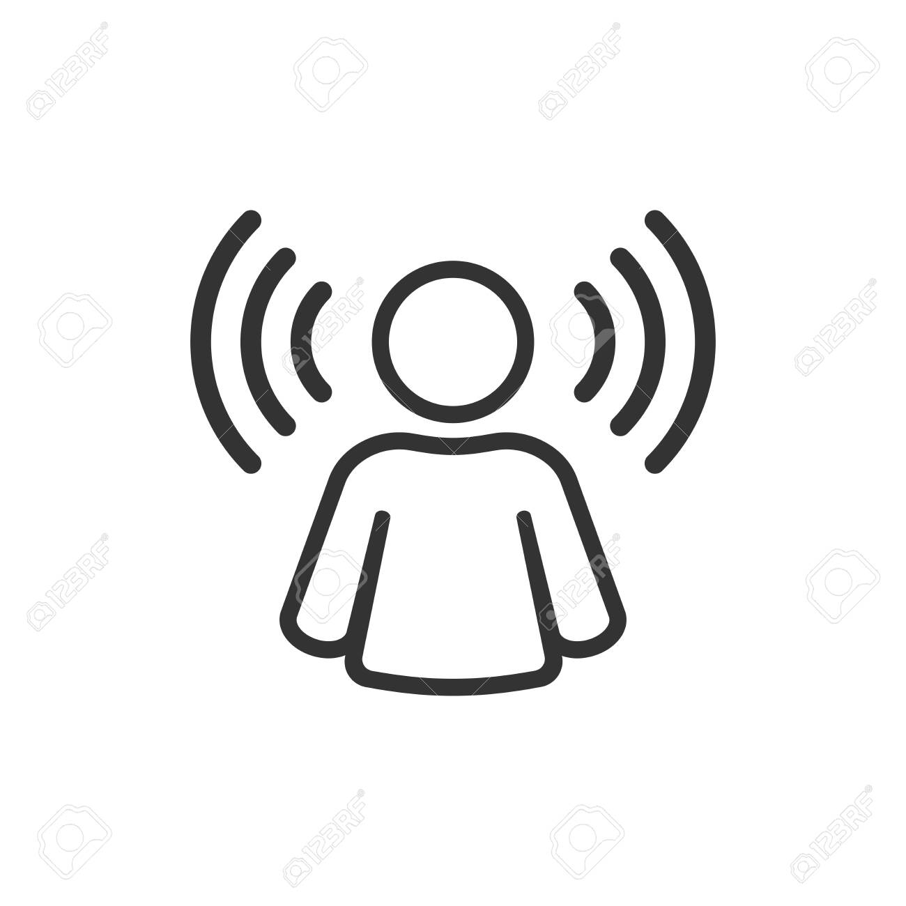 Mind Awareness Icon In Flat Style Idea Human Vector Illustration Royalty Free Cliparts Vectors And Stock Illustration Image