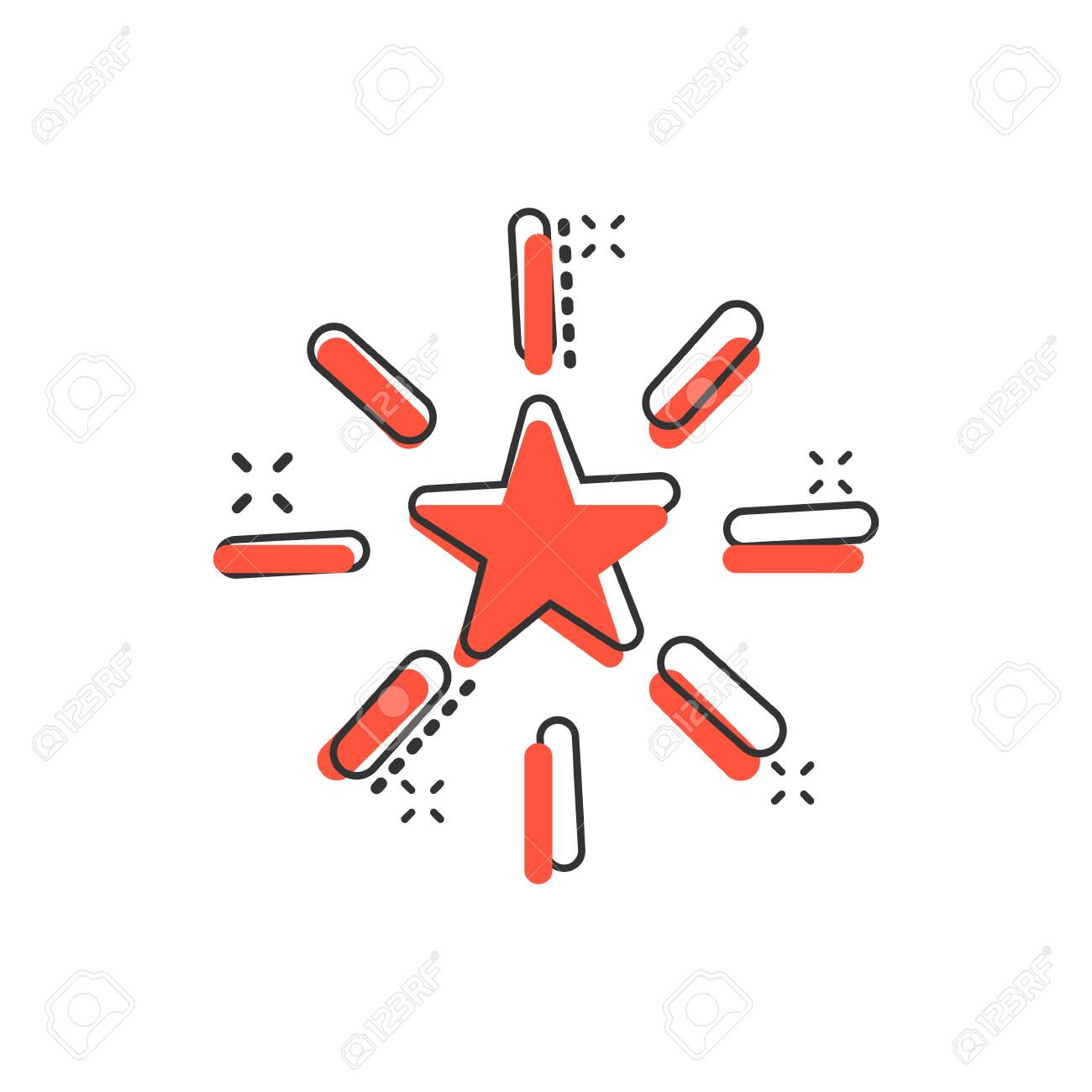 Excellence Icon In Comic Style Star Ribbon Vector Cartoon Illustration Royalty Free Cliparts Vectors And Stock Illustration Image