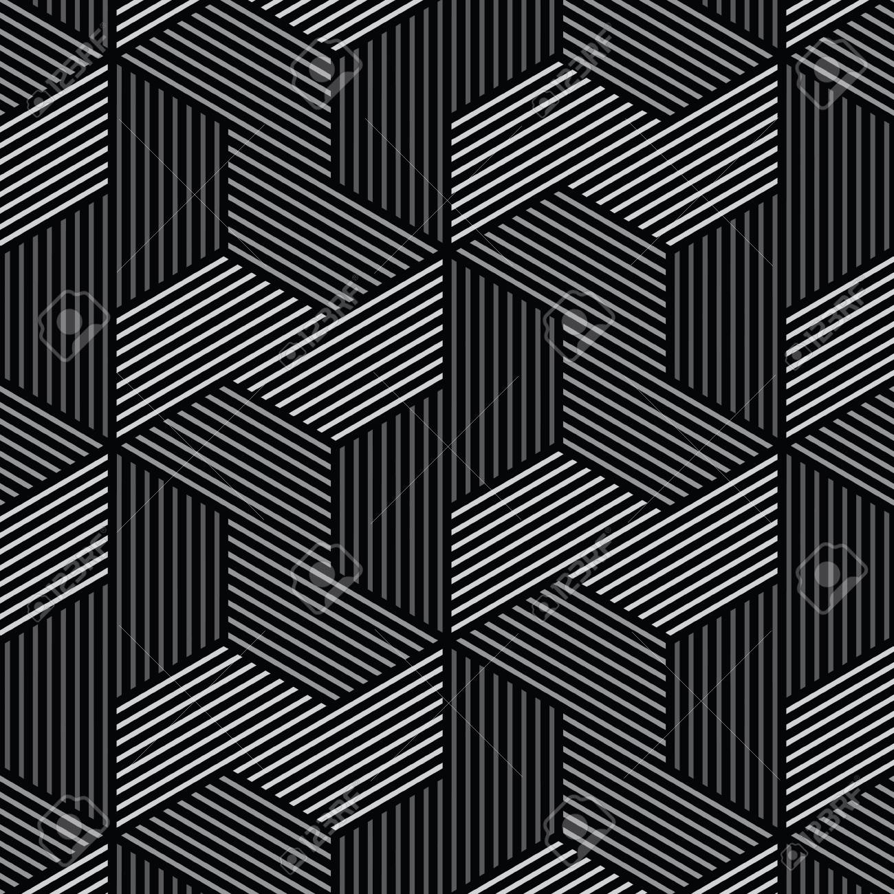 黒とグレーのパターン 背景線幾何学的でモダンなスタイリッシュなテクスチャ ベクトルのイラスト素材 ベクタ Image