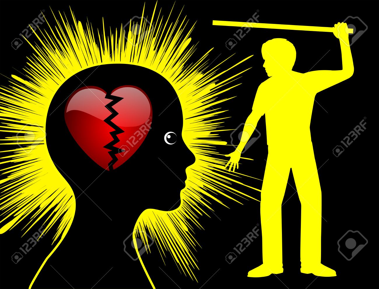 家庭内暴力は 心を壊しています 夫は彼女の信頼と愛を失う妻を叩いています の写真素材 画像素材 Image