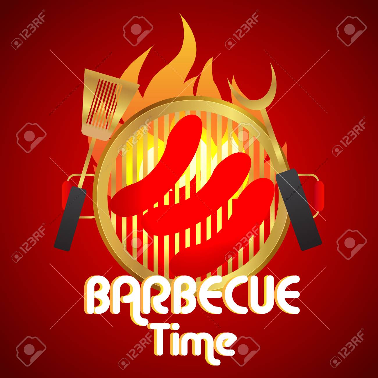 creative vector illustration of barbecue party design invitation bbq template