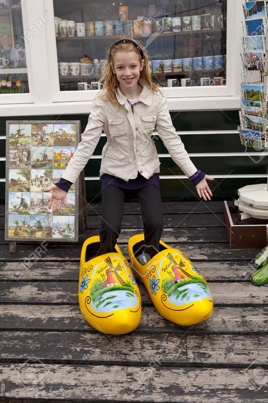 girl with big shoes