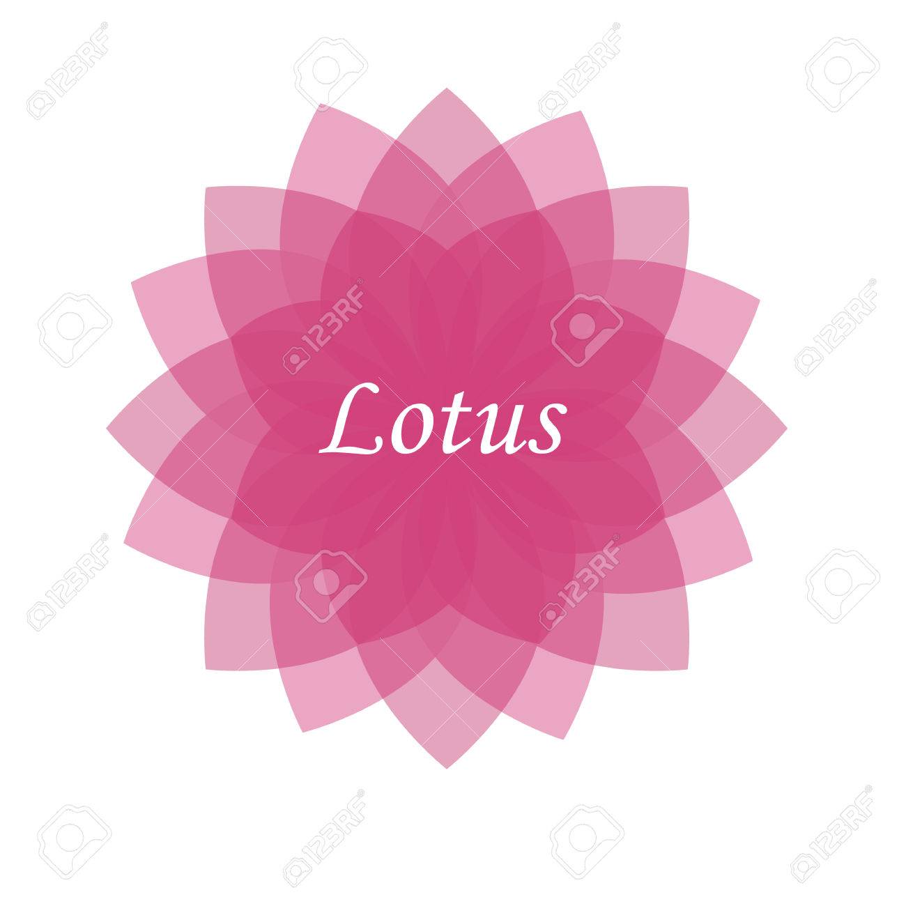 lotus flower top view logo template concept eps 10 royalty free