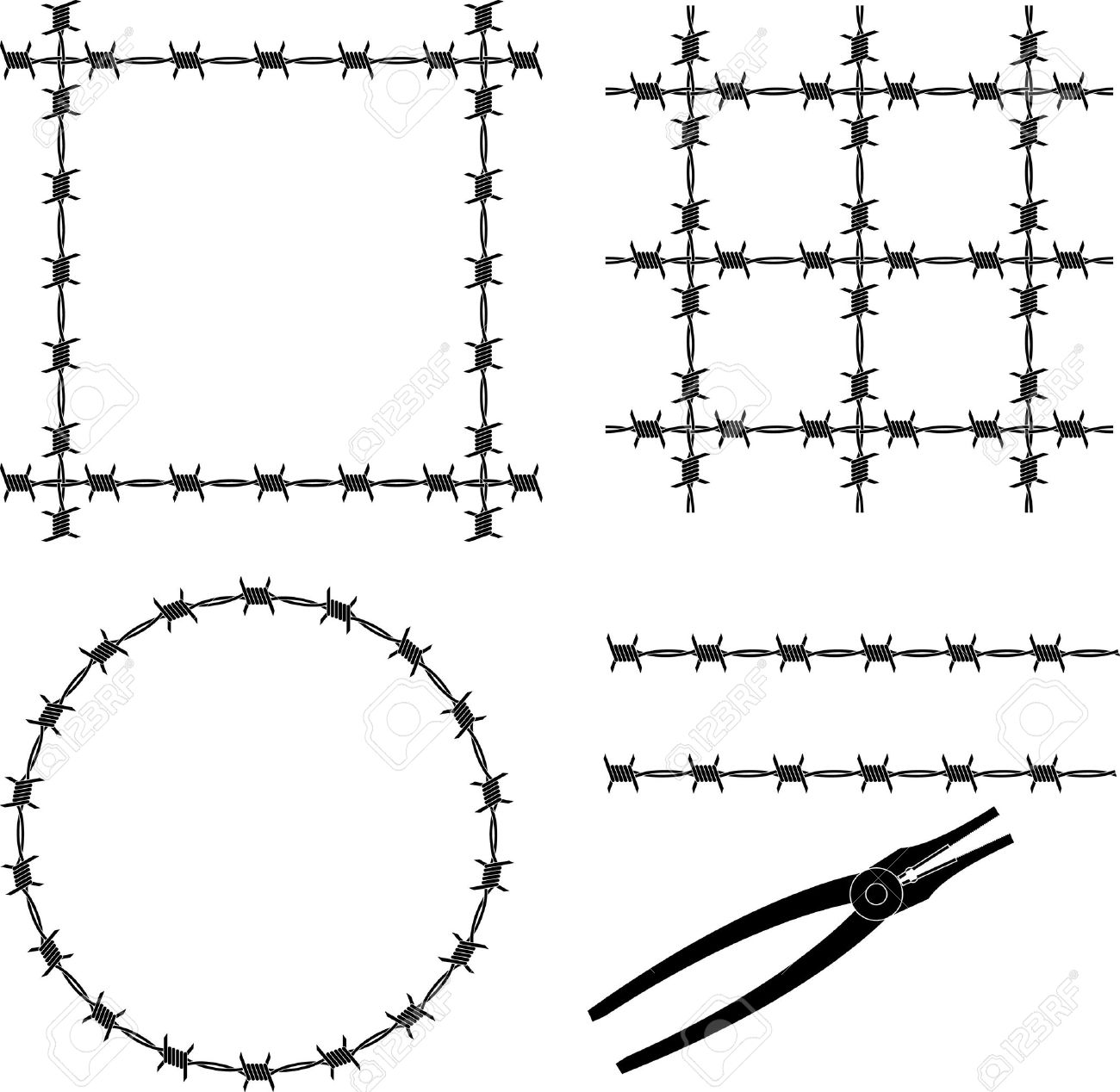 Barbed Wire Border Barbed Wire Border