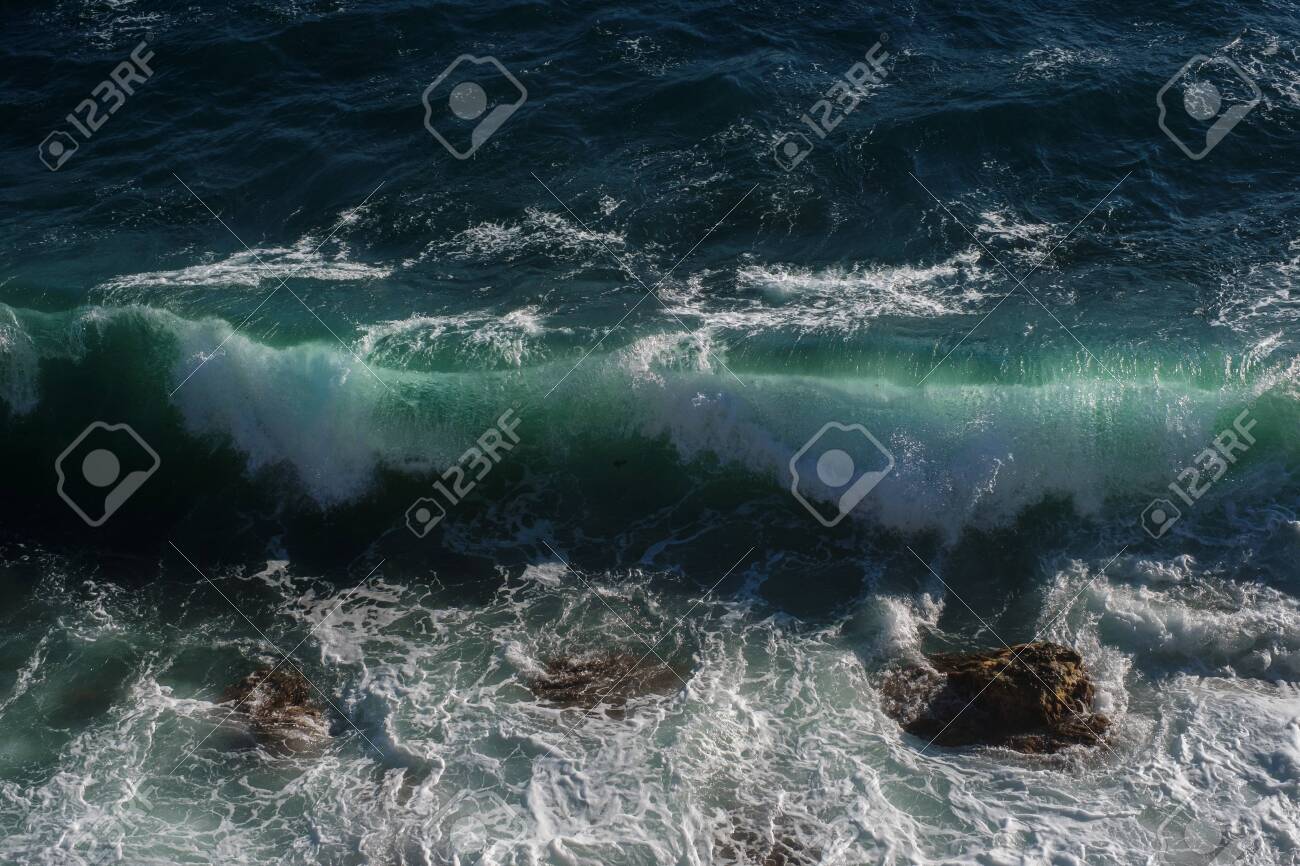 Ocean Wave Background Breaking Sea Water Rocky Shore Rough Seas Stock Photo Picture And Royalty Free Image Image