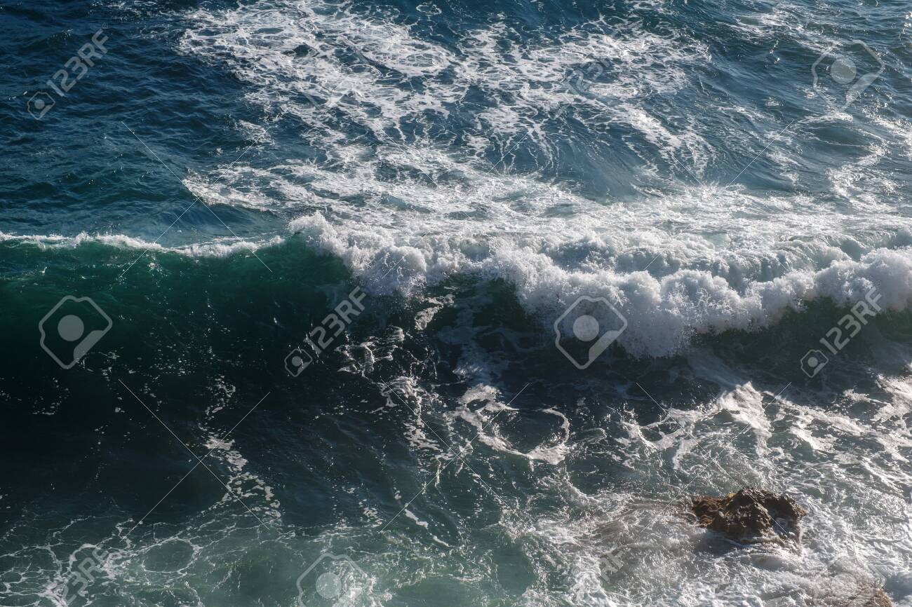 Ocean Wave Background Breaking Sea Water Rocky Shore Rough Seas Stock Photo Picture And Royalty Free Image Image