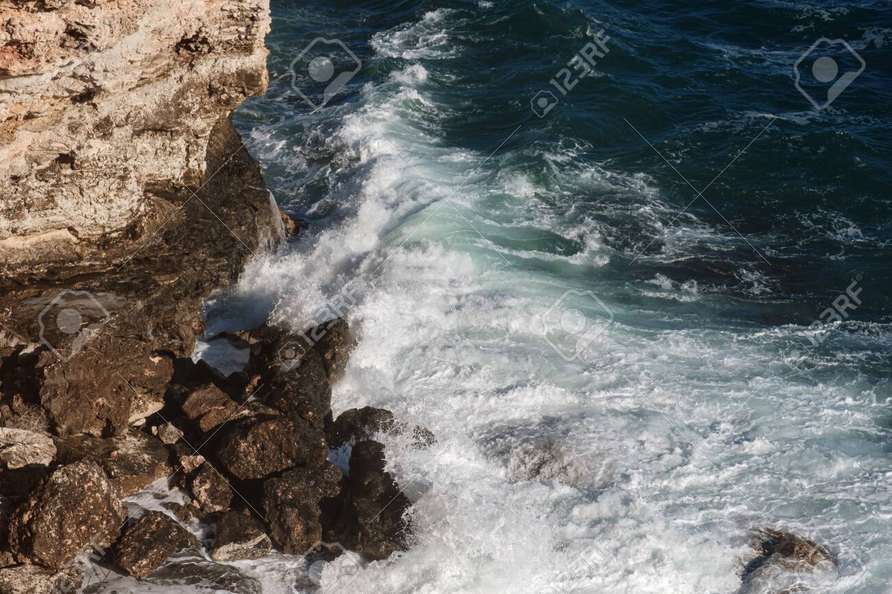 Ocean Wave Background Breaking Sea Water Rocky Shore Rough Seas Stock Photo Picture And Royalty Free Image Image