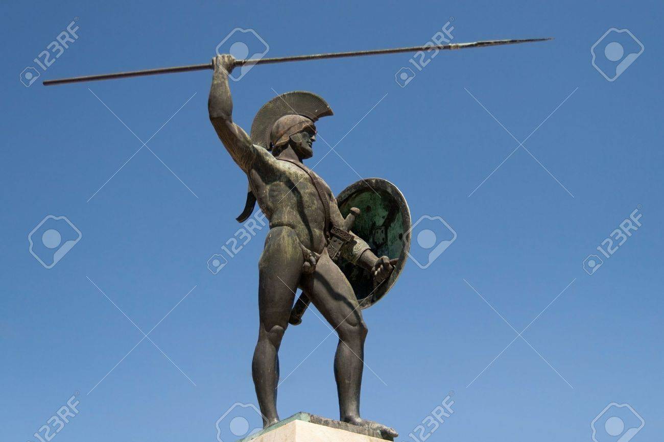 Sculpture Dedicated To King Leonidas Of The Spartans In Thermopylae Stock Photo Picture And Royalty Free Image Image