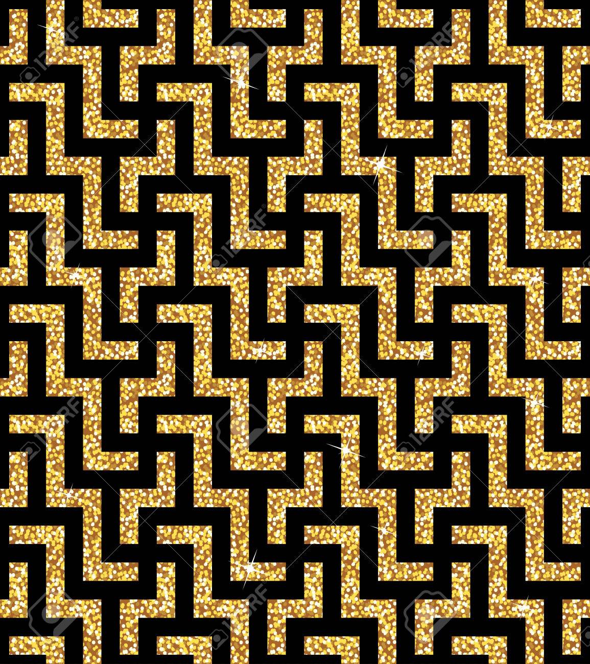 東洋の黄金の卍飾りからシームレスな背景は おしゃれなモダンな壁紙やテキスタイルのイラスト素材 ベクタ Image