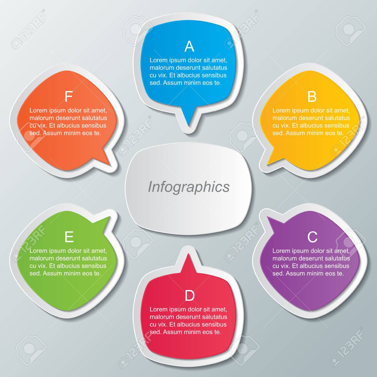set of multi colored speech bubble infographic templates infographic templates for infographics