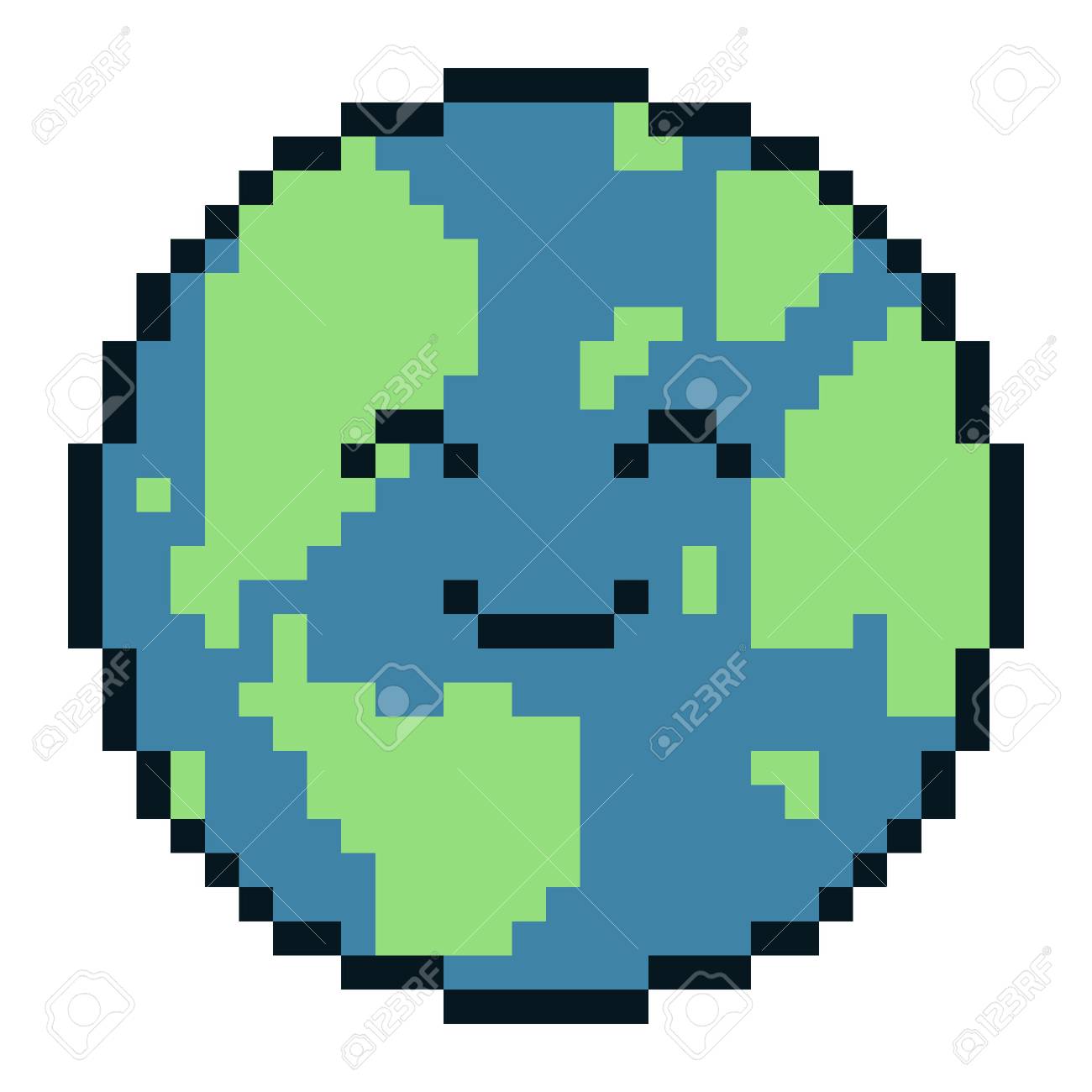 illustration design pixel art earth stock photo picture and royalty