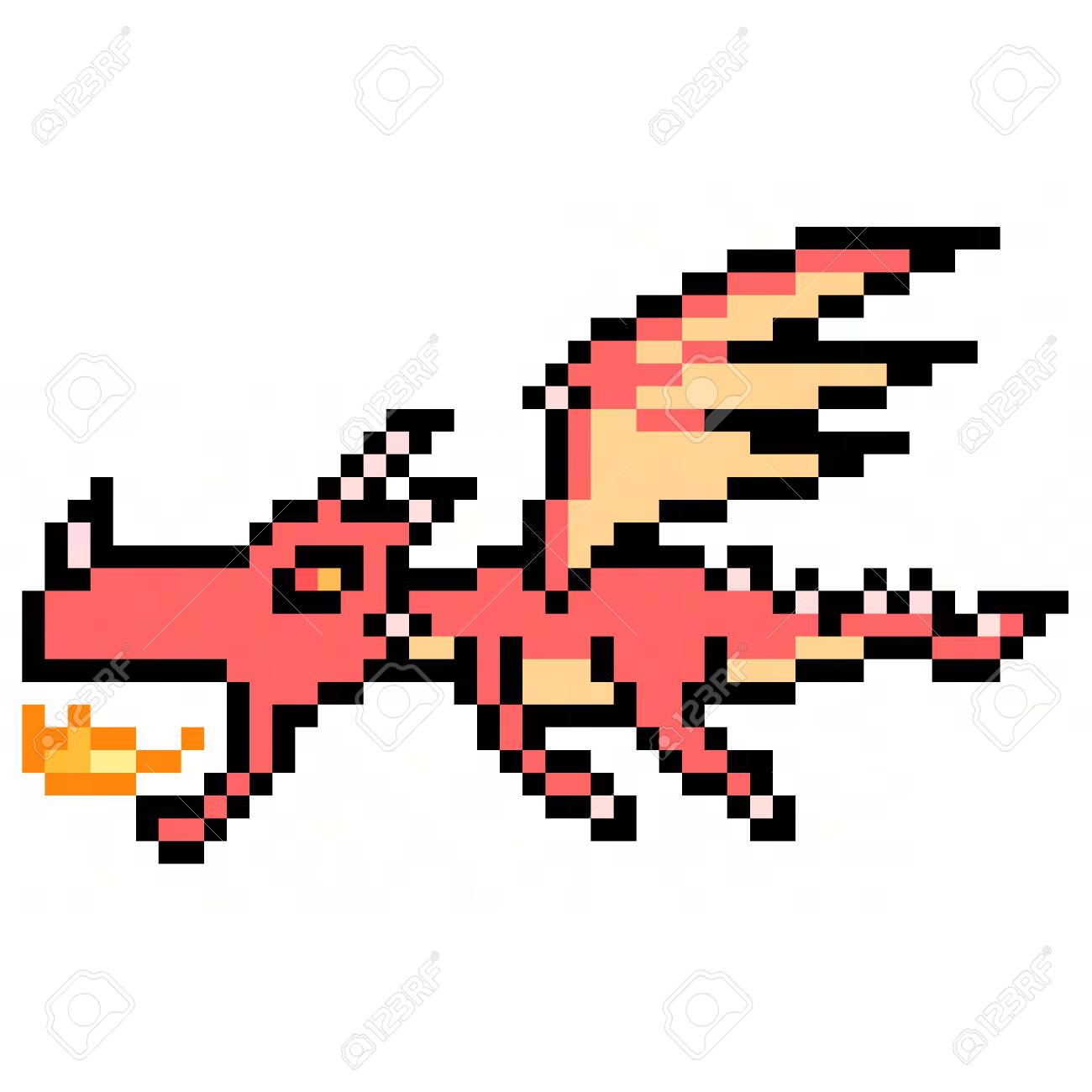 pixel art dragon stock photo picture and royalty free image image