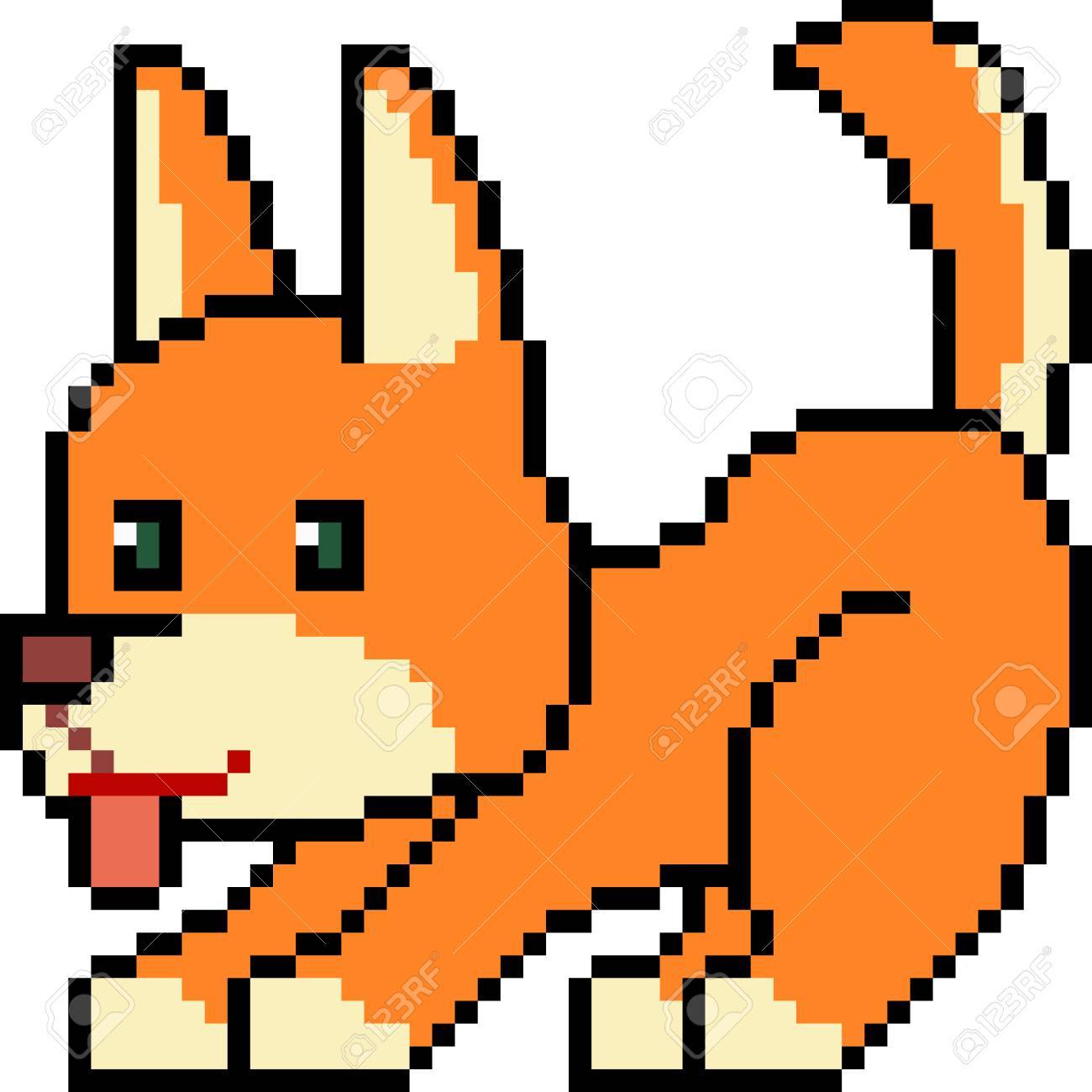 ピクセル アート犬のイラスト のイラスト素材 ベクタ Image