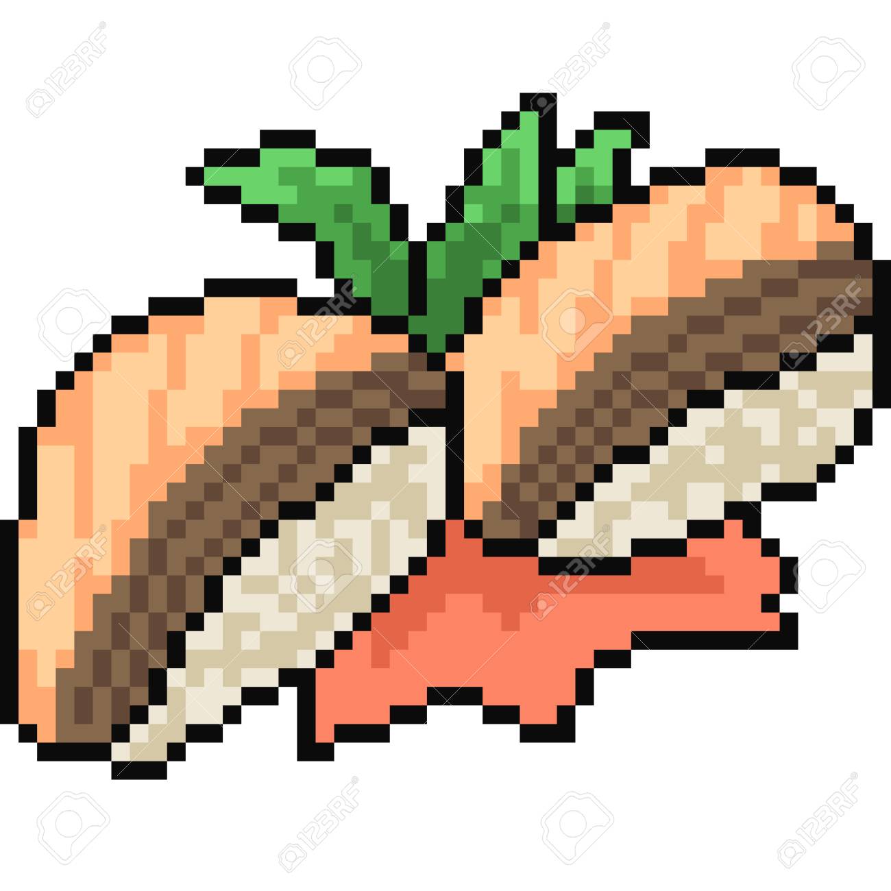벡터 픽셀 아트 음식 초밥 절연 로열티 무료 사진, 그림, 이미지 그리고 스톡포토그래피. Image 95132976