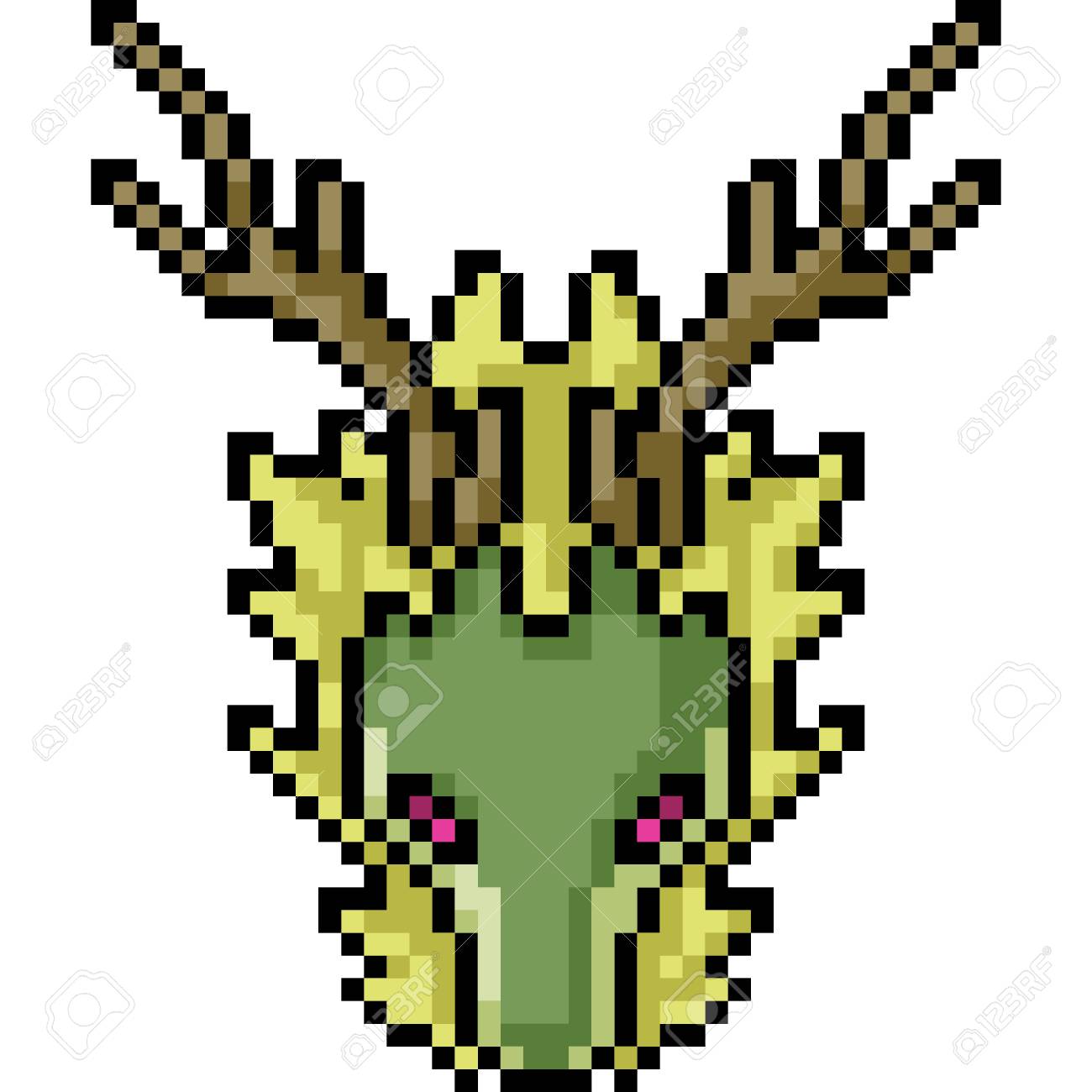 AI Art Generator: 32x32 pixel art dragon