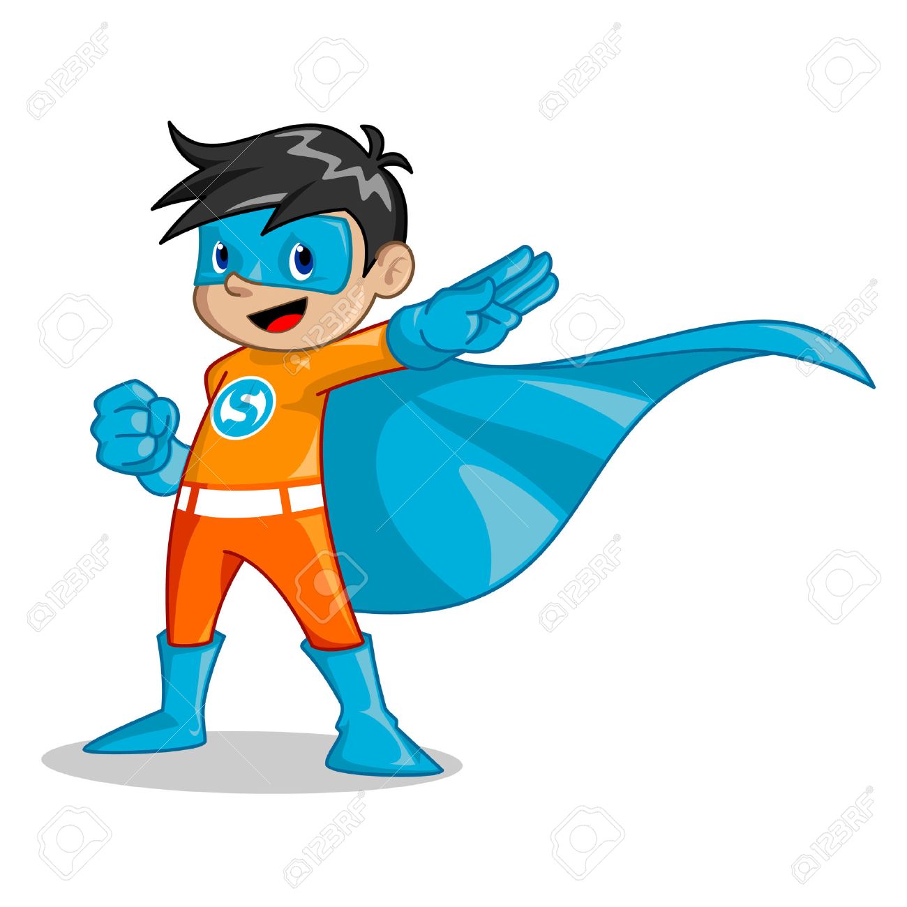 Illustration of boy that be the super hero it can be used as a mascot for education company for children organization for kid and any other business. - 41450395 Illustration of boy that be the super hero it can be used as a mascot for education company for children organization for kid and any other business. - 41450395