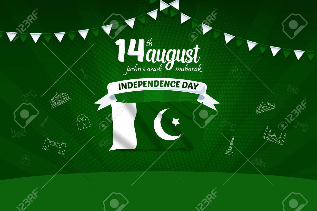 14 August Jashn e Azadi Mubarak Pakistan Independence Day Vector Background Illustration - 127686501 14 August Jashn e Azadi Mubarak Pakistan Independence Day Vector Background Illustration - 127686501