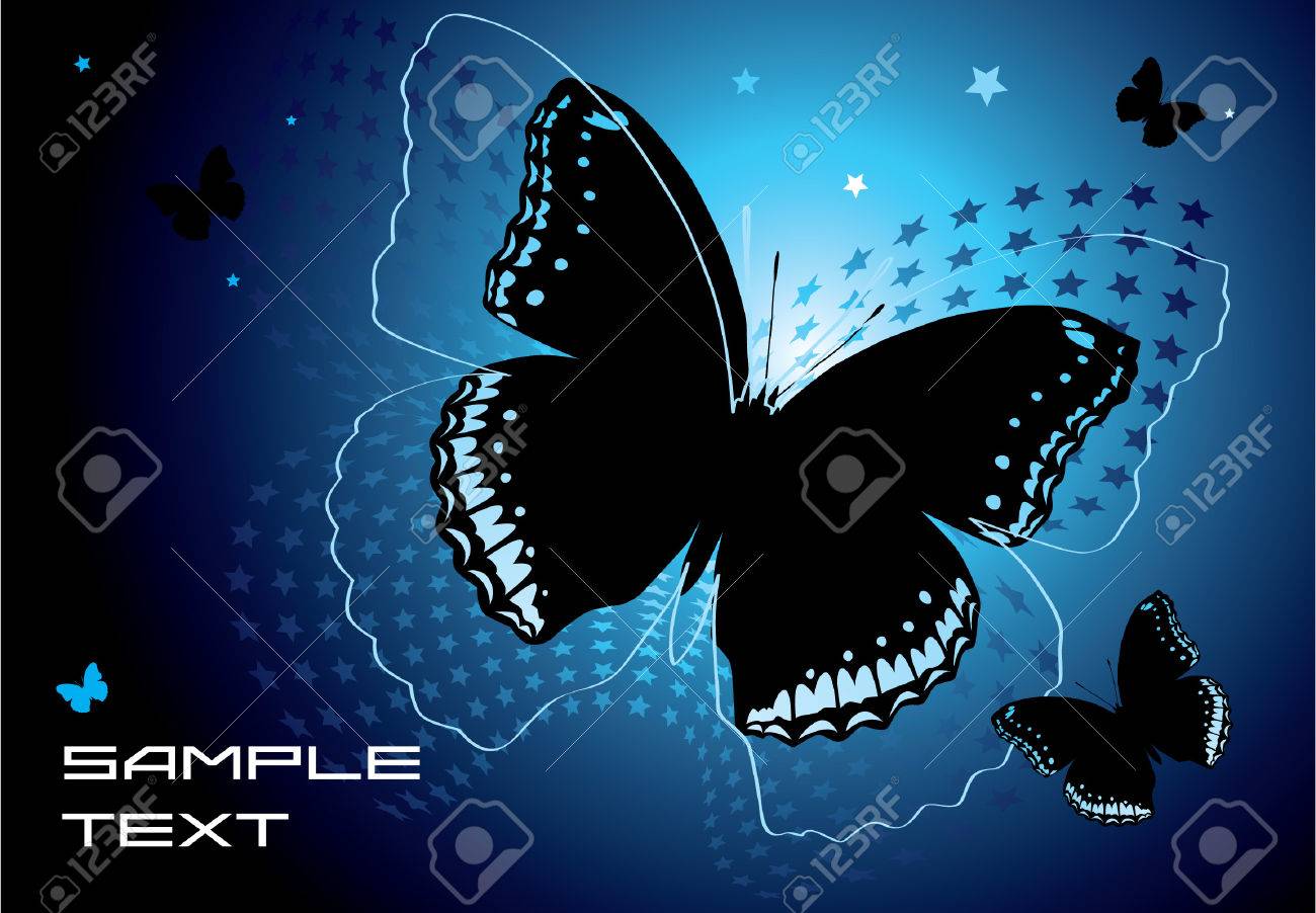 黒い蝶 のイラスト素材 ベクタ Image