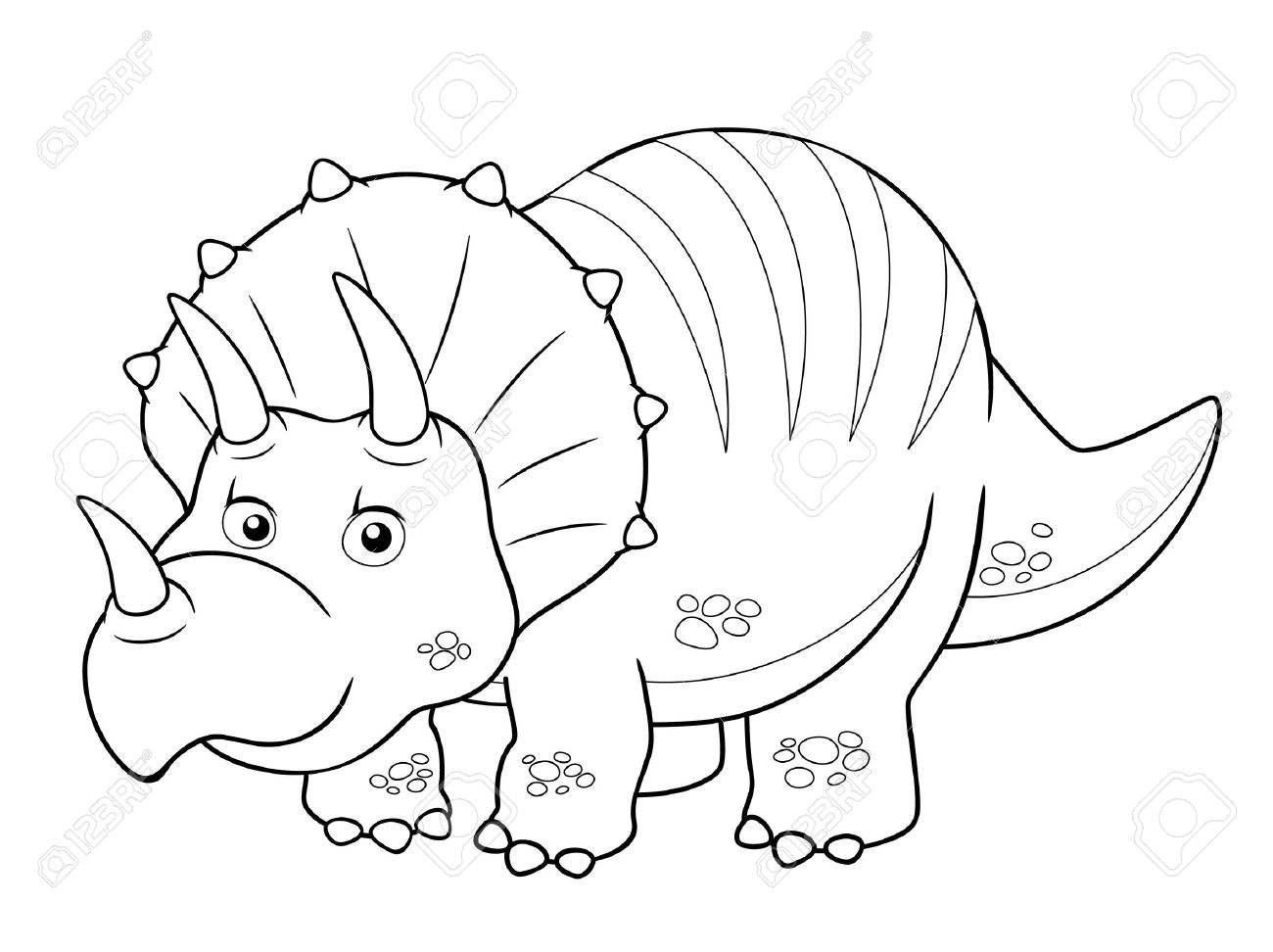 illustration of cartoon dinosaur outline stock vector 16392822