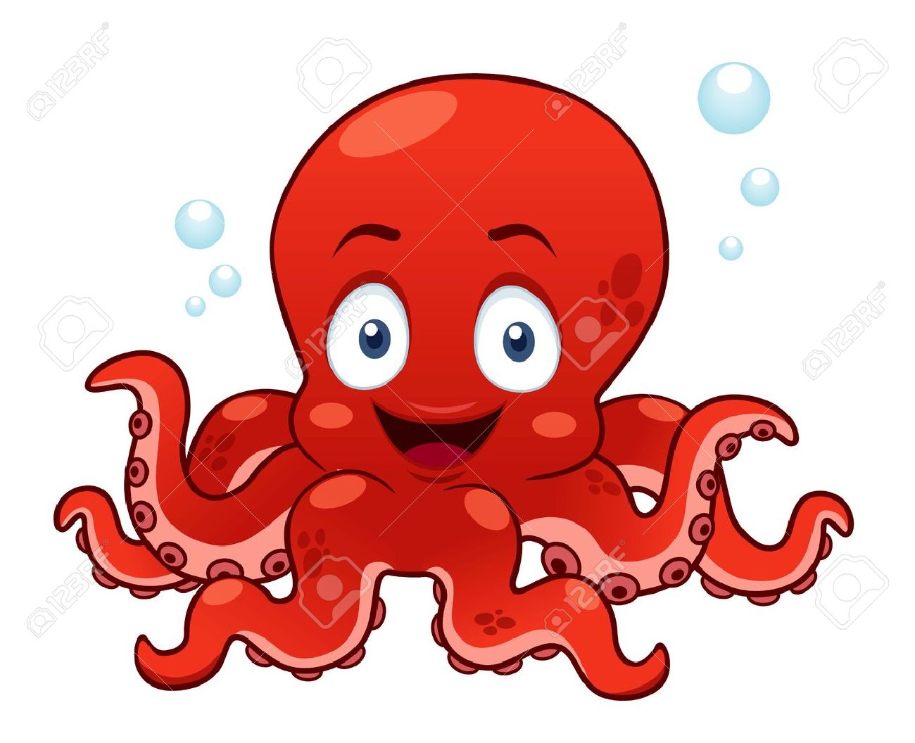 ilustración de dibujos animados pulpo ilustraciones vectoriales