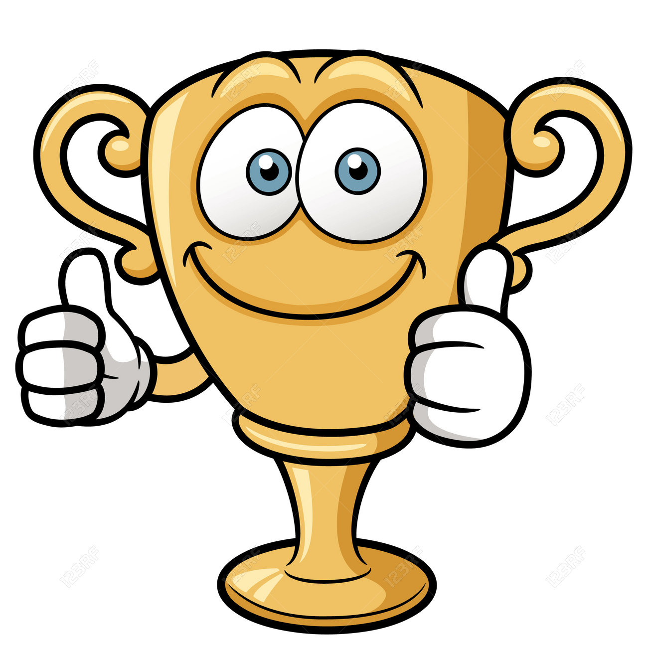 Illustration Of Cartoon Trophy Royalty Free SVG, Cliparts, Vectors