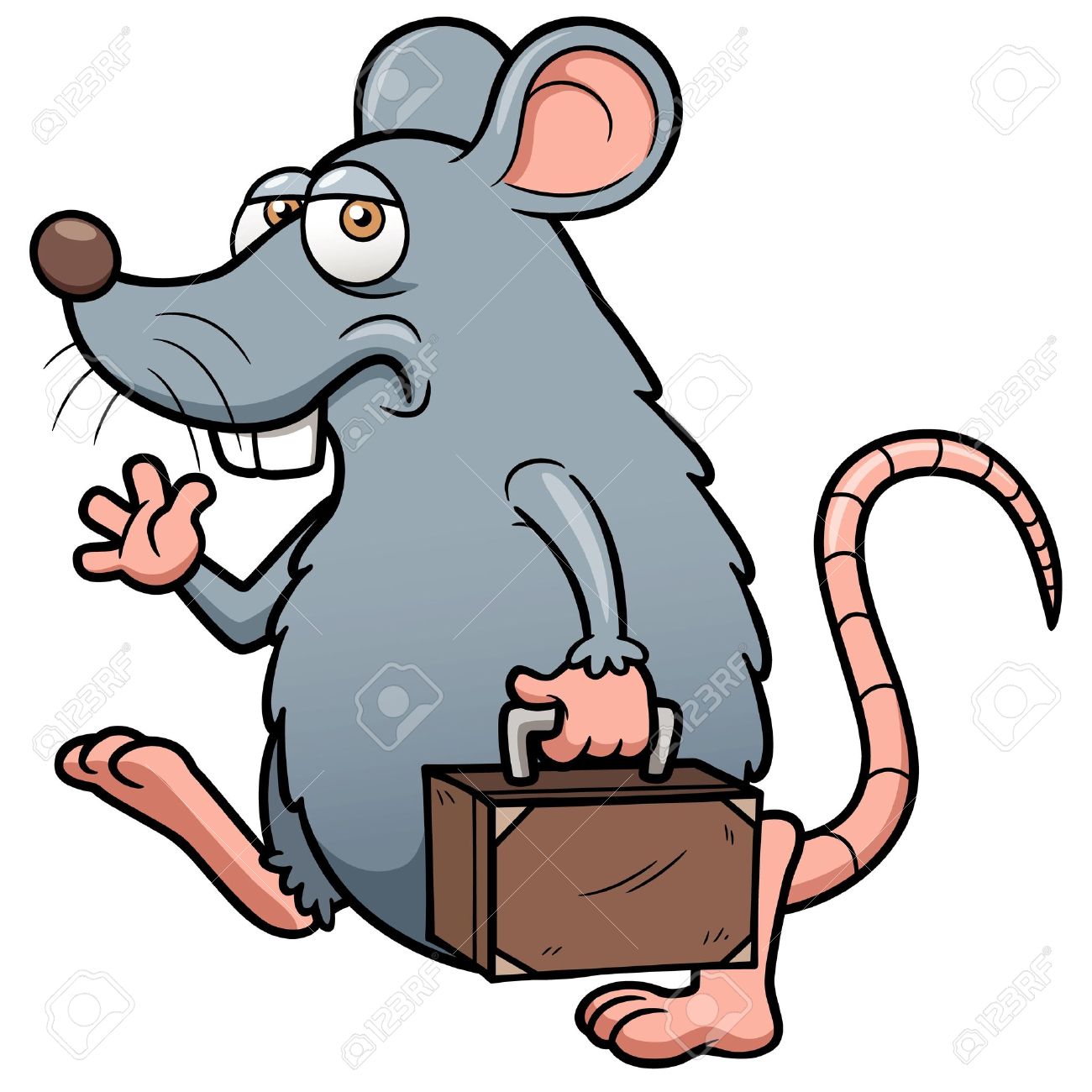 illustration of cartoon rat get out royalty free cliparts vectors