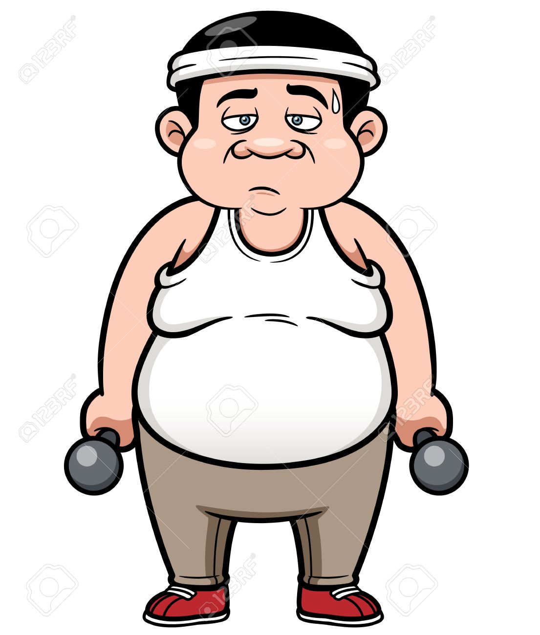 vector illustration of fat man with dumbbells royalty free cliparts vectors and stock illustration image 19336604 vector illustration of fat man with dumbbells