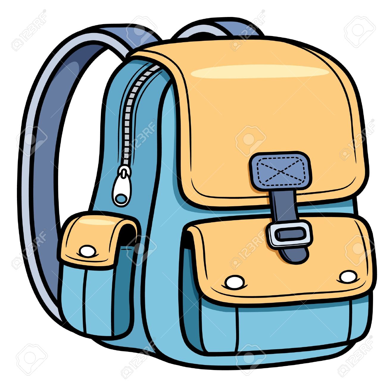 Boy And Girl Packing Schoolbags Illustration Royalty Free SVG