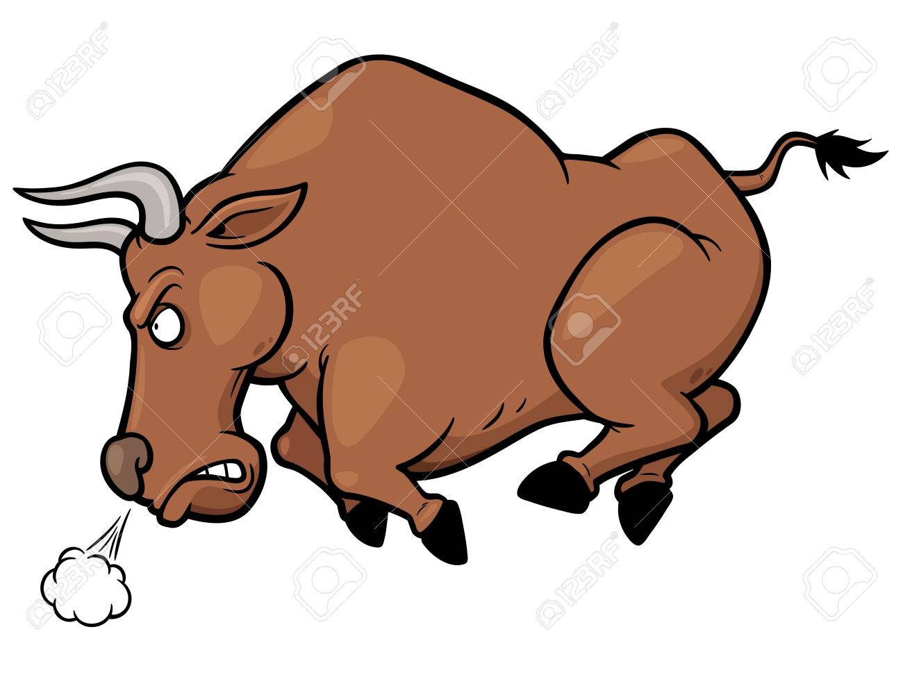 Vector illustration of cartoon Angry bull - 36008783 Vector illustration of cartoon Angry bull - 36008783