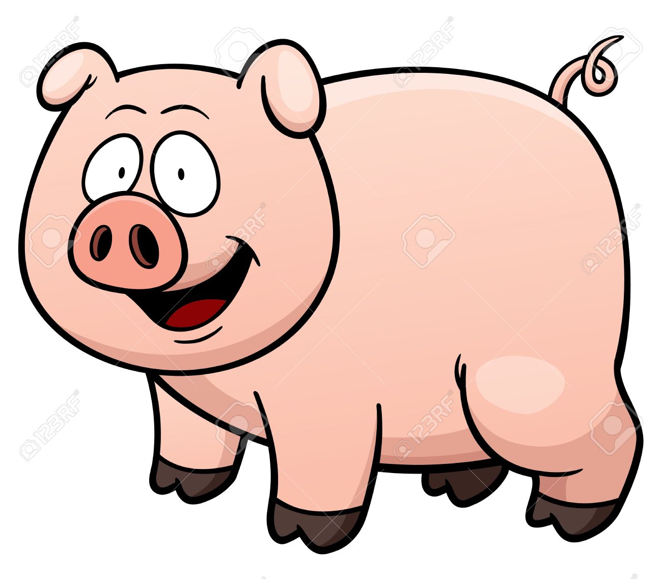 illustration of cartoon pig - 45934345 illustration of cartoon pig - 45934345