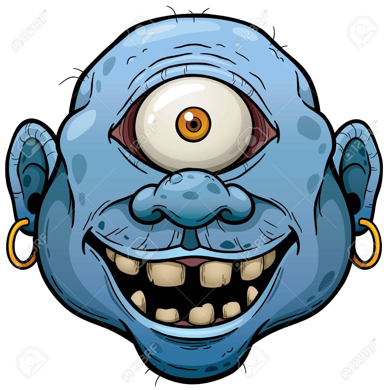 Vector illustration of Cartoon Monster face - 47416204 Vector illustration of Cartoon Monster face - 47416204