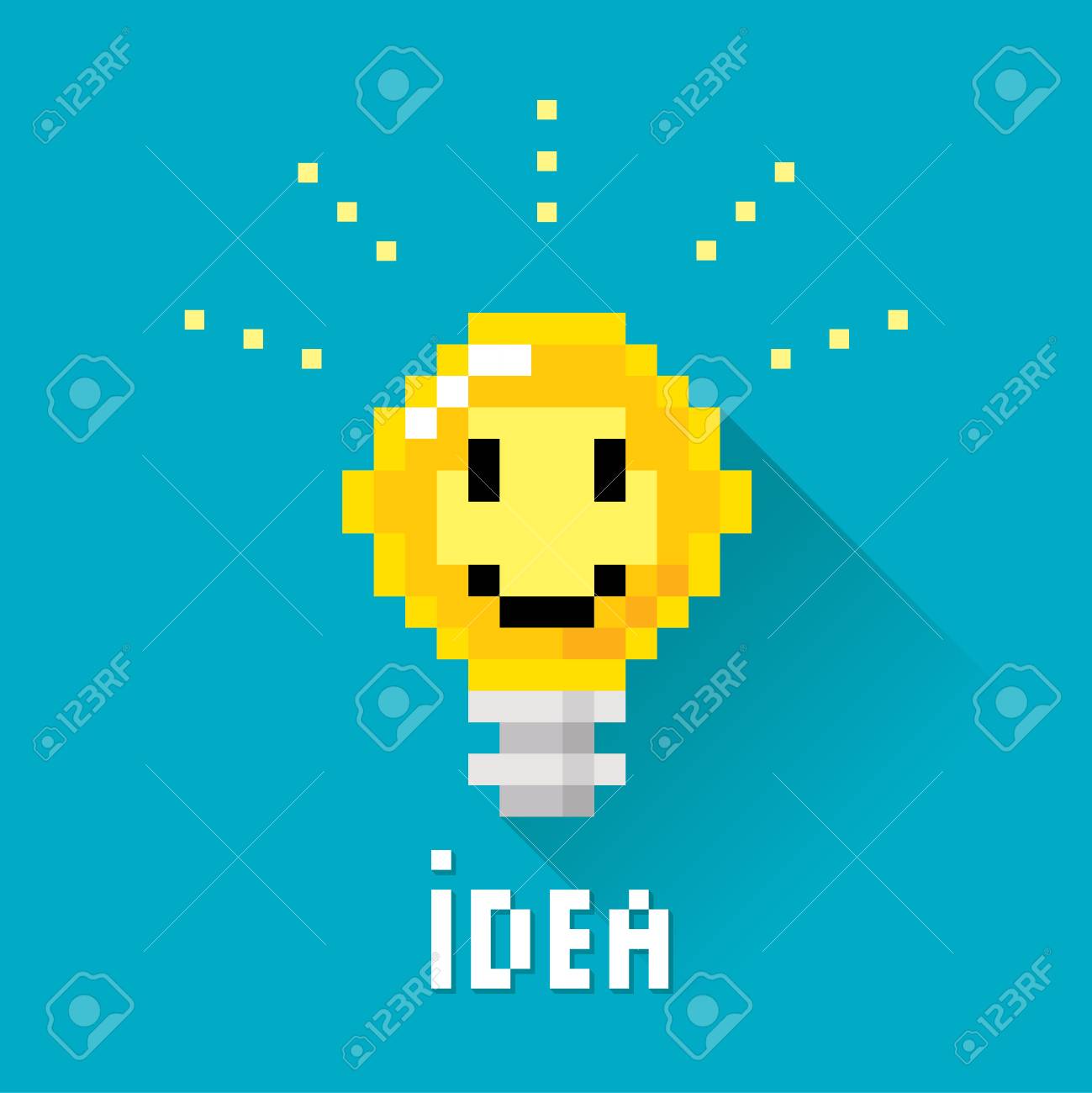 ピクセル アート デザインのための素晴らしいアイデアのイラストのイラスト素材 ベクタ Image