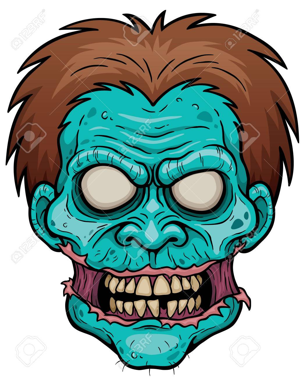 ゾンビの顔 漫画のゾンビ顔のイラストのイラスト素材・ベクター Image 58707882