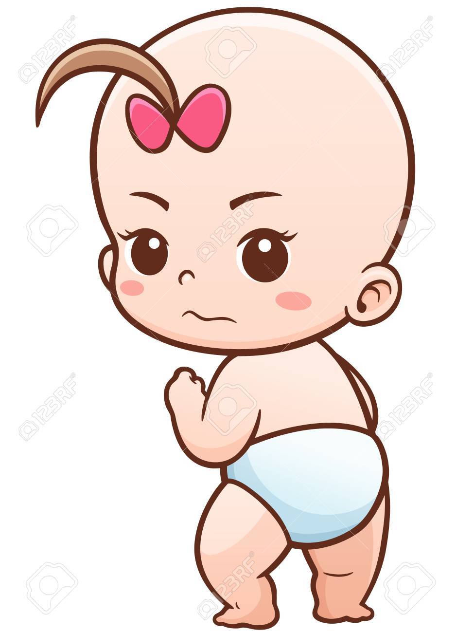 Ilustracion De La Historieta Del Bebe Lindo Ilustraciones Vectoriales Clip Art Vectorizado Libre De Derechos Image